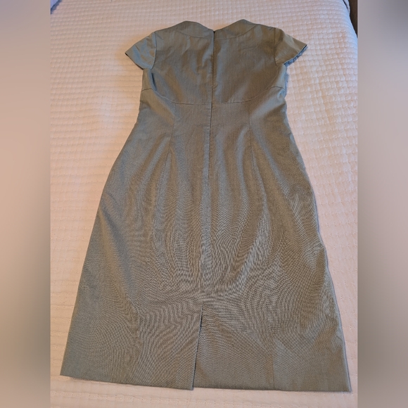 Antonio Melani Sage Green Sheath Dress Size 8 | Cap Sleeve Knee Length Work Dres - Picture 6 of 9
